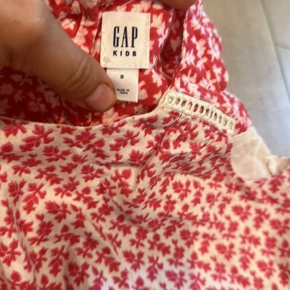 gap girls the waist dress ivory frost floral 6/7